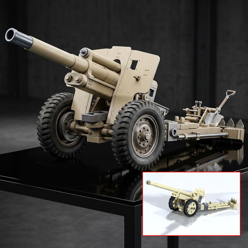 Heavy Equipment Lego - qwer 149/40 Heavy Field Artillery Model