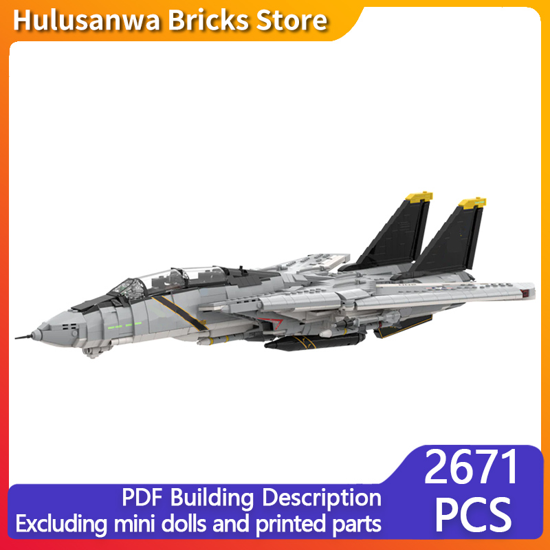 Heavy Equipment Lego - F-14A Heavy Fighter Jets Model MOC
