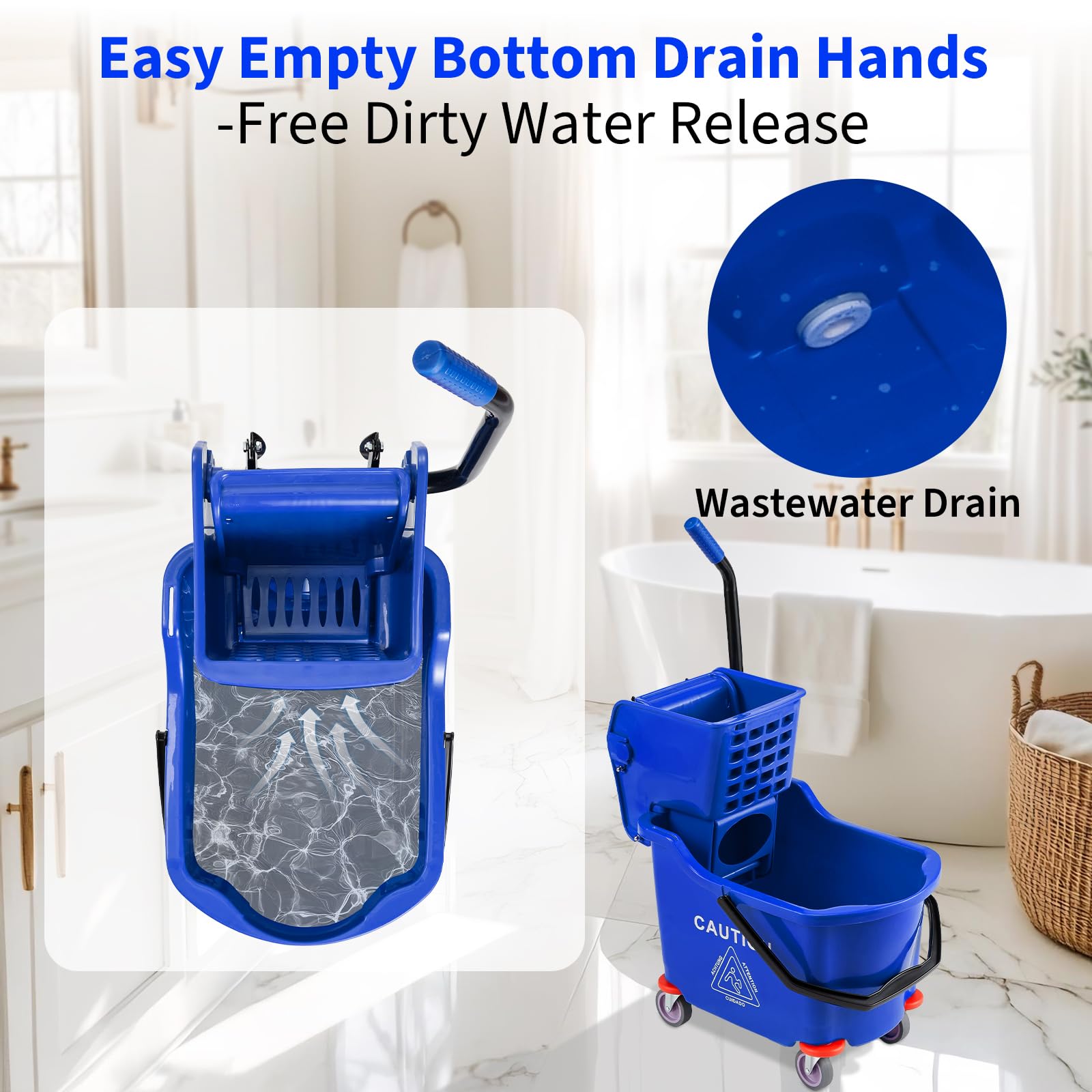 Commercial Mop Bucket with Sid - огляд і ціна Heavy Equipment Bulldozer