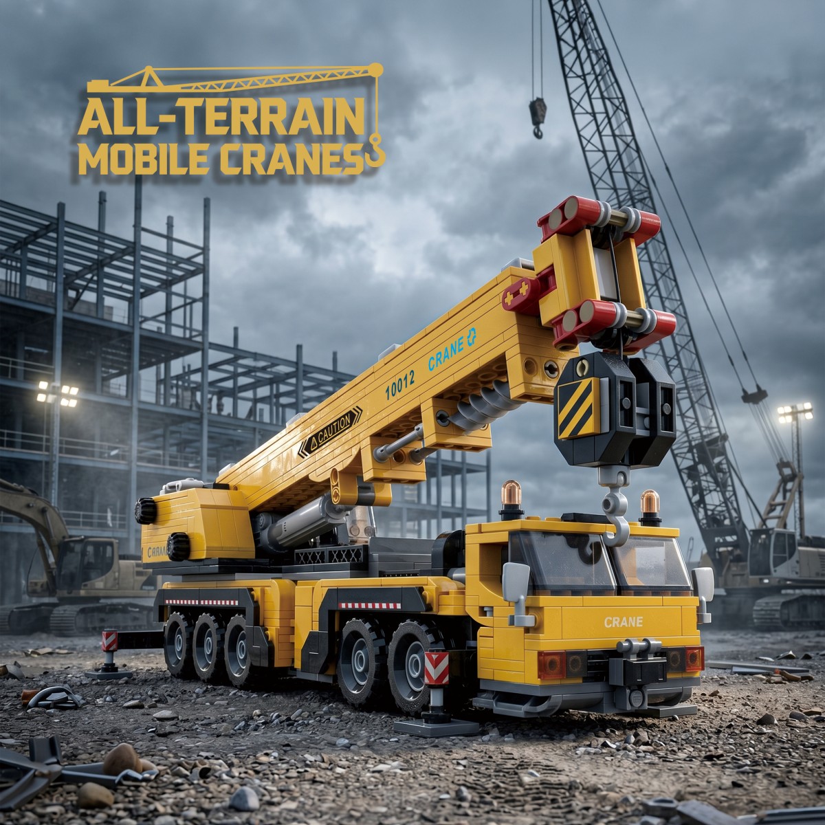 989PCS All Terrain Mobile Cran - огляд і ціна Heavy Equipment Lego